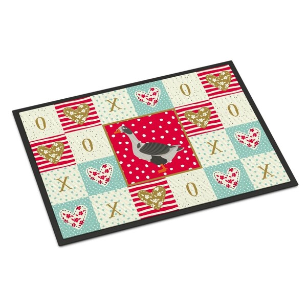 Carolines Treasures 18 x 27 in. West of England Goose Love Indoor or Outdoor Mat CK5322MAT - main